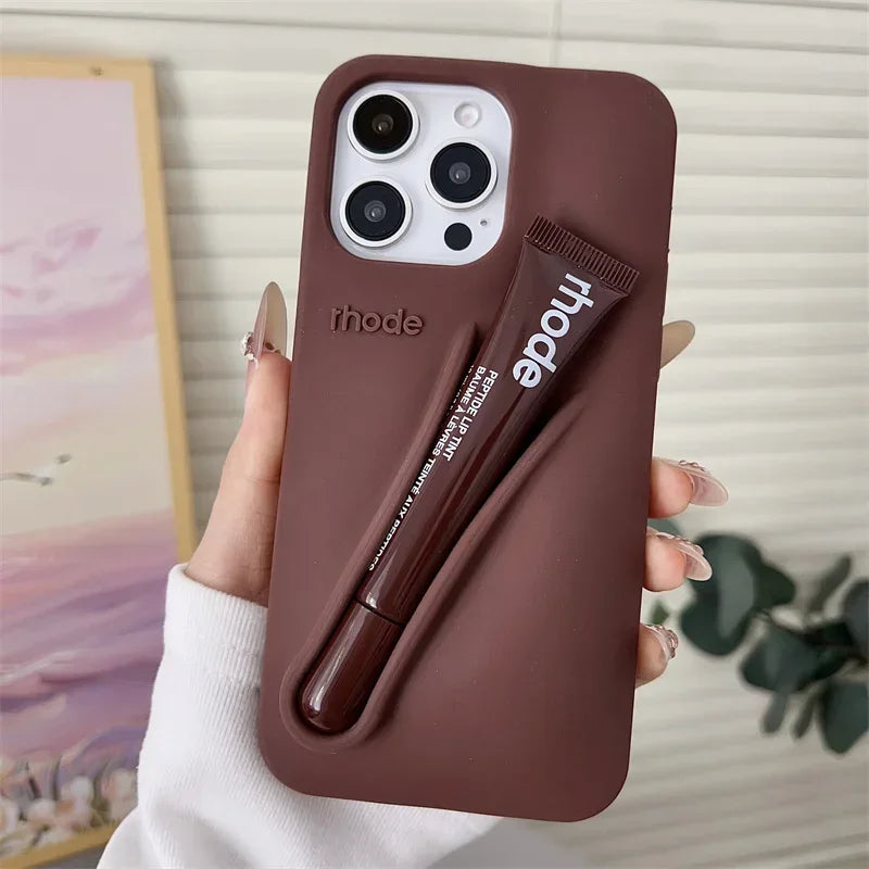 Makeup Brand Lemontini Dopamine Lip Gloss Case Iphone 15 16 17 Promax 12 13 14 Air Pro Max Plus