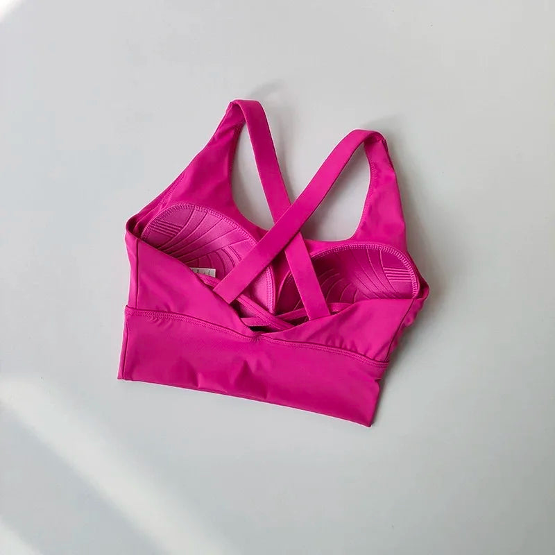 High-Impact Sports Bra – Shockproof Fitness Bra with Built-In Cup