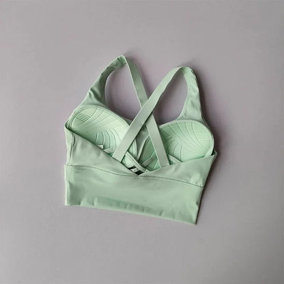 High-Impact Sports Bra – Shockproof Fitness Bra with Built-In Cup