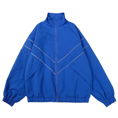Hip Hop Varsity Windbreaker Jacket – Unisex Streetwear Coat