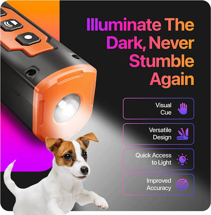 Ultrasonic Dog Repeller – Rechargeable Anti-Bark Training Device with LED
