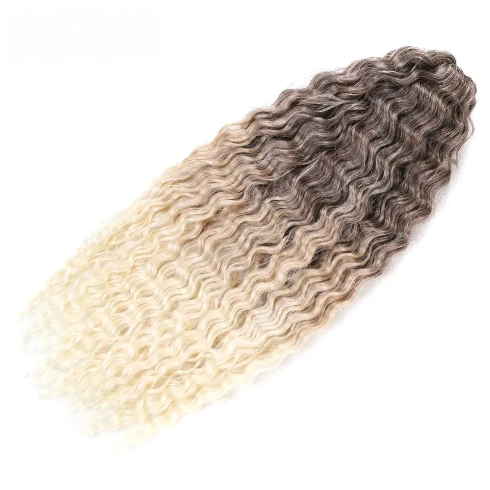 Idol 300g 22 Inch Ariel Curl Hair Water Wave Twist Crochet Synthetic Ombre Rainbow Color Braiding