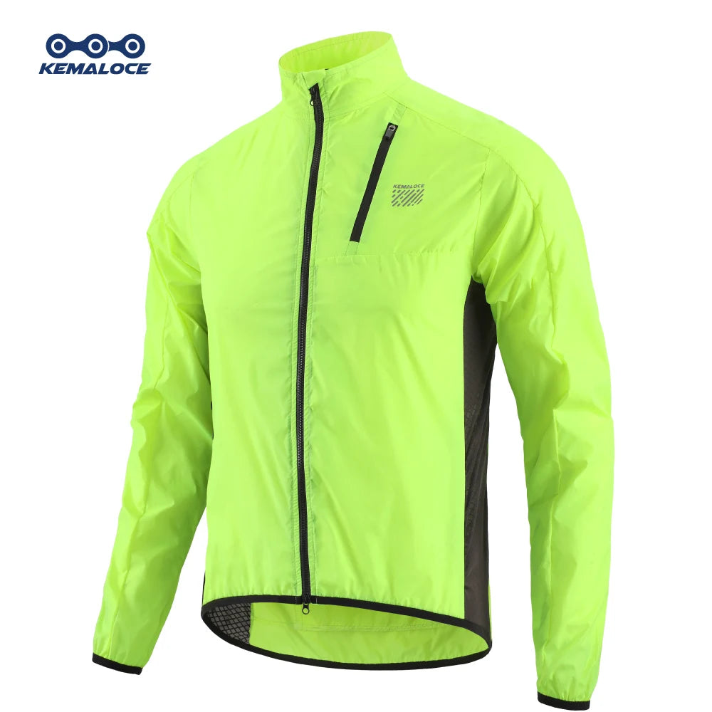 Men's Windproof Cycling Jacket – Ultralight Long Sleeve Bike Jersey
