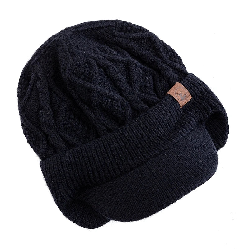 Winter Knit Earflap Beanie Cap – Fur Lined Warm Ski Hat