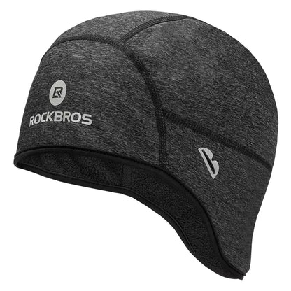 Rockbros Winter Cycling Cap – Windproof Thermal Fleece Skull Cap