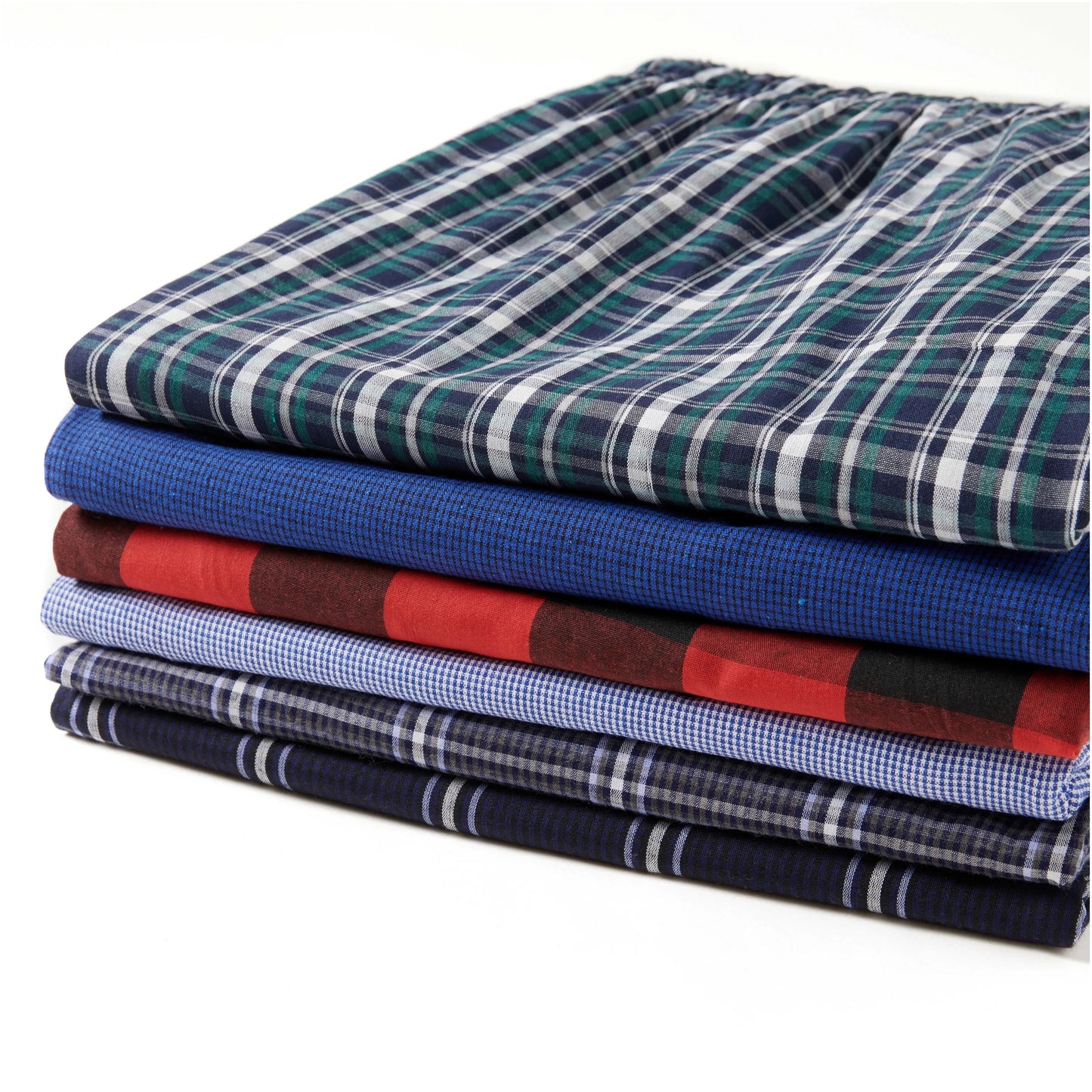 Men's Checked Cotton Pajama Pants with Pockets