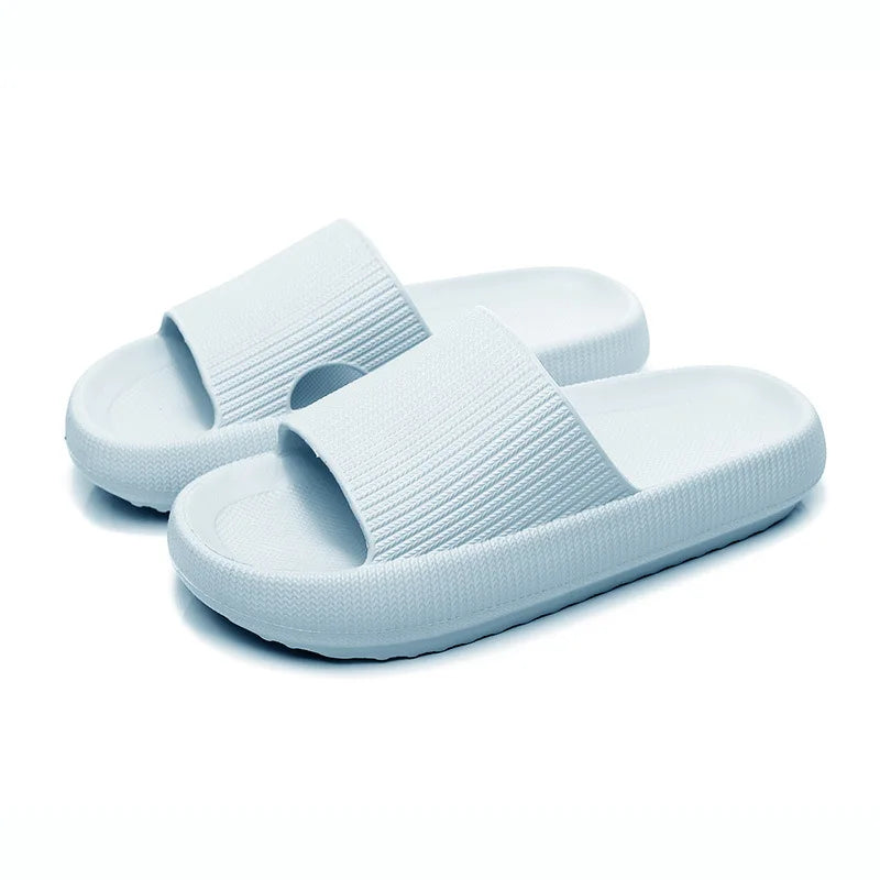 Women Thick Platform Cloud Slippers Indoor Home Eva Soft Sole Pillow Slides Sandals Woman Summer Non