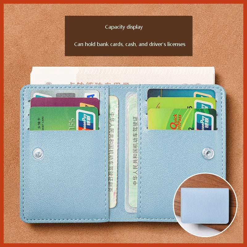 Slim Bifold Card Wallet with Driver's License Window
