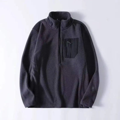 Fleece Half-Zip Sweatshirt – Thick Unisex Long Sleeve Pullover