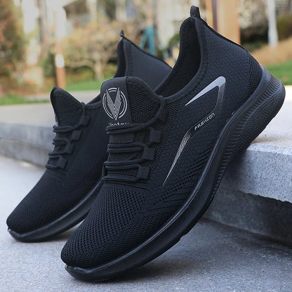 Men's Lightweight Mesh Sneakers Casual Lace-Up Sports Shoes