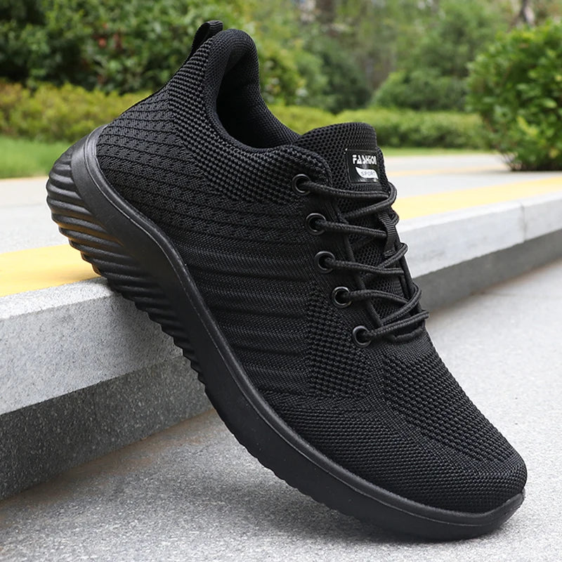 Men's Lightweight Lace-Up Sneakers – All-Season Casual Shoes