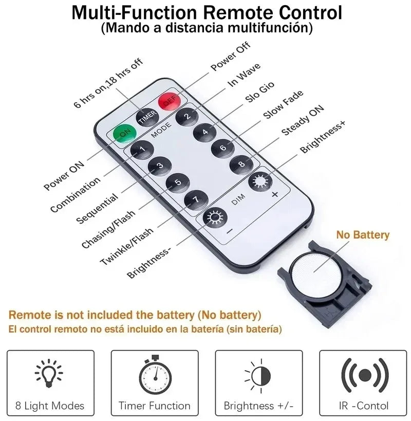 Remote Control Usb Fairy Lights 3m Led Curtain String Christmas Home Bedroom Decor Festive Party