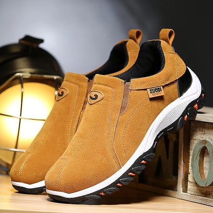 Men's Non-Slip Slip-On Hiking Shoes – Comfortable Outdoor Walking Sneakers