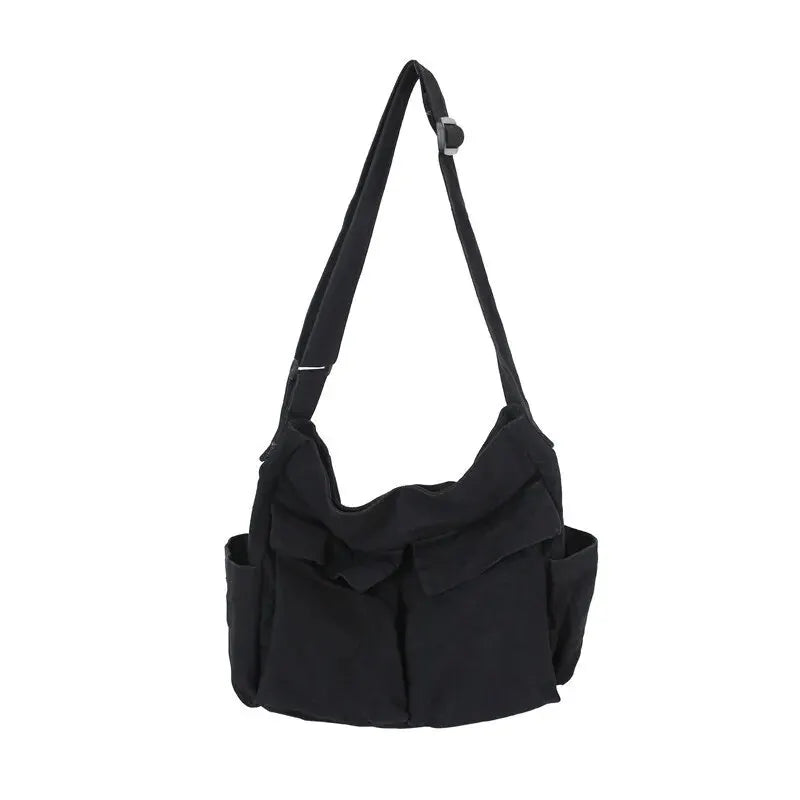 Canvas Crossbody Shoulder Bag Large Capacity Women Hobo Tote