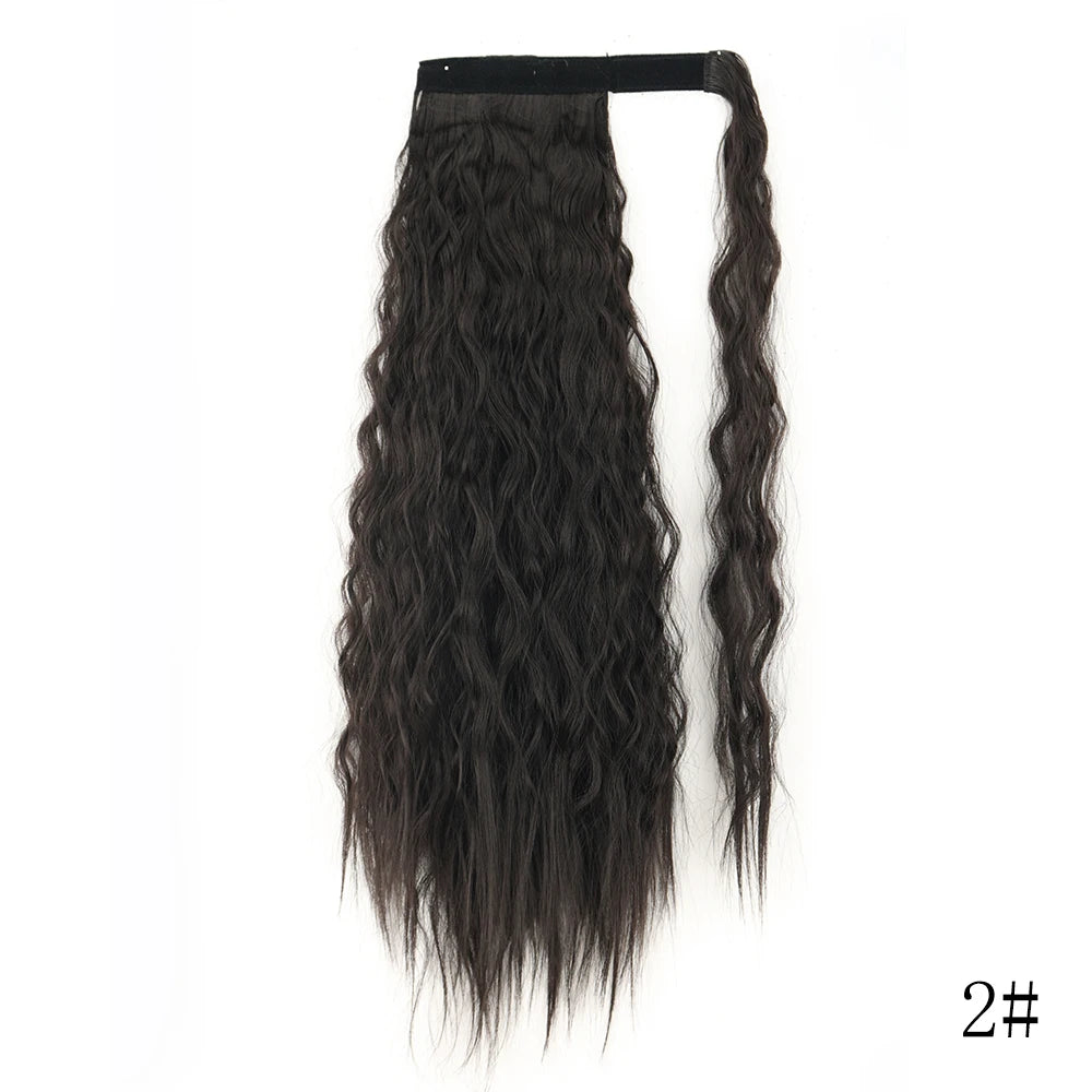 Wrap Around Ponytail Extension – Long Straight Synthetic Clip-In