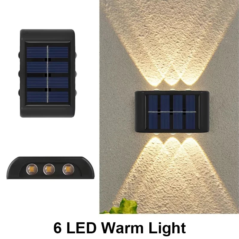Solar Wall Light Outdoor Waterproof Led Garden Fence Lamp - Waterproof