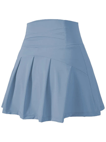 Women's Ice Silk Skort – Quick-Dry High-Waist Tennis Skirt