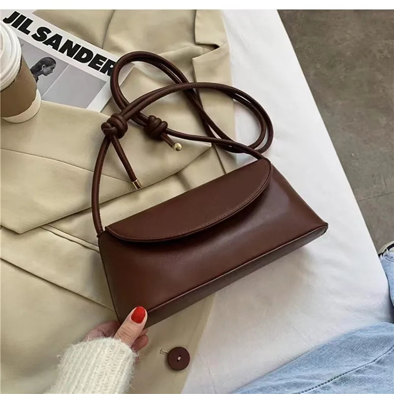 PU Leather Crossbody Bag – French Style Underarm Shoulder Bag