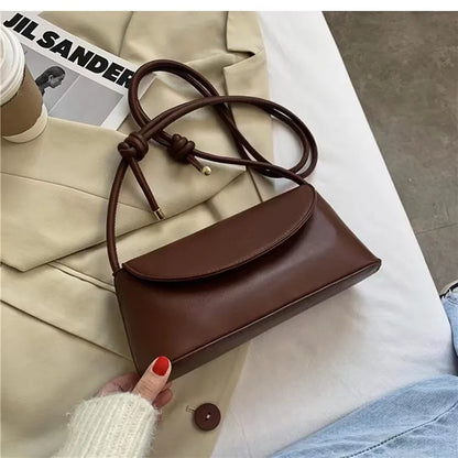 PU Leather Crossbody Bag – French Style Underarm Shoulder Bag