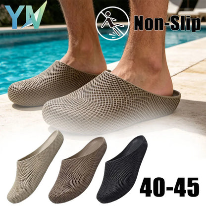 Breathable Mesh Clog Shoes for Men – Slip-On Work & Garden Clogs