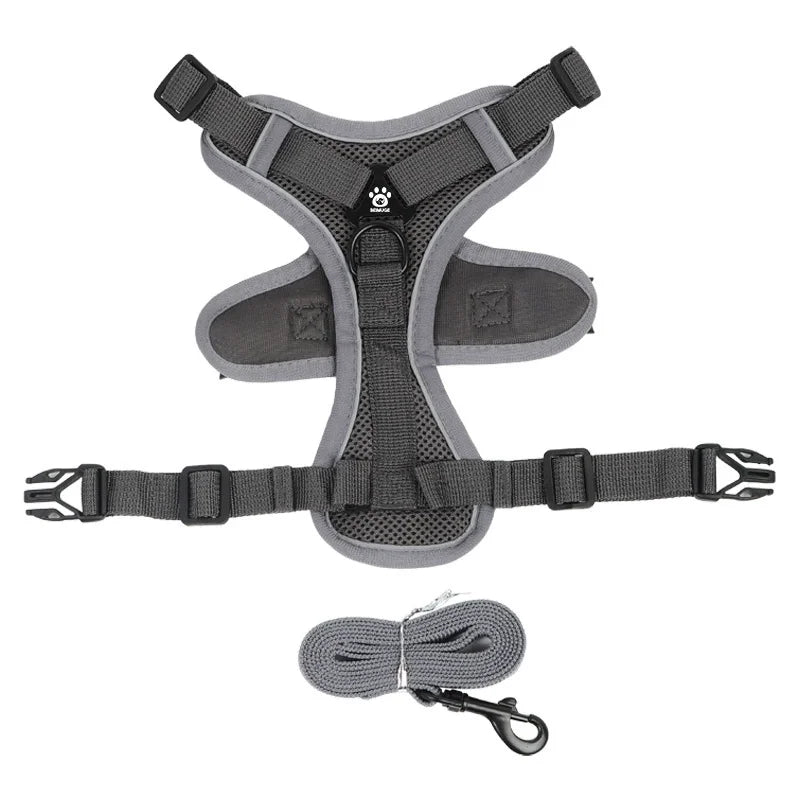 No-Pull Dog Harness & Leash Set – Adjustable Reflective Vest