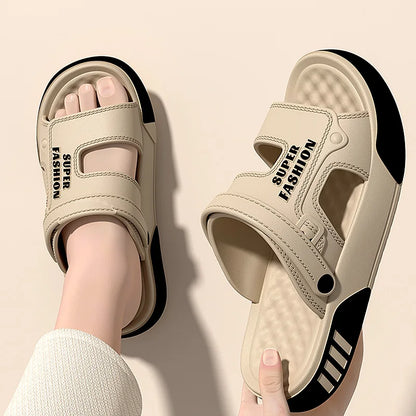 Men Slippers Summer Eva Soft-Soled Platform Slides Sandals Indoor Outdoor Walking Beach Shoes Flip