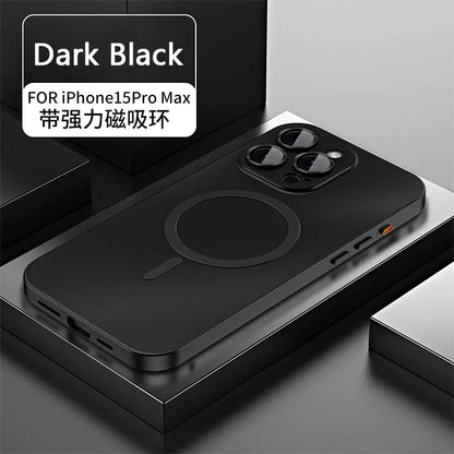 Aluminum Metal Frame Magnetic Case Iphone 13 12 14 15 16 17 Pro Max Magsafe Wireless Charging Lens