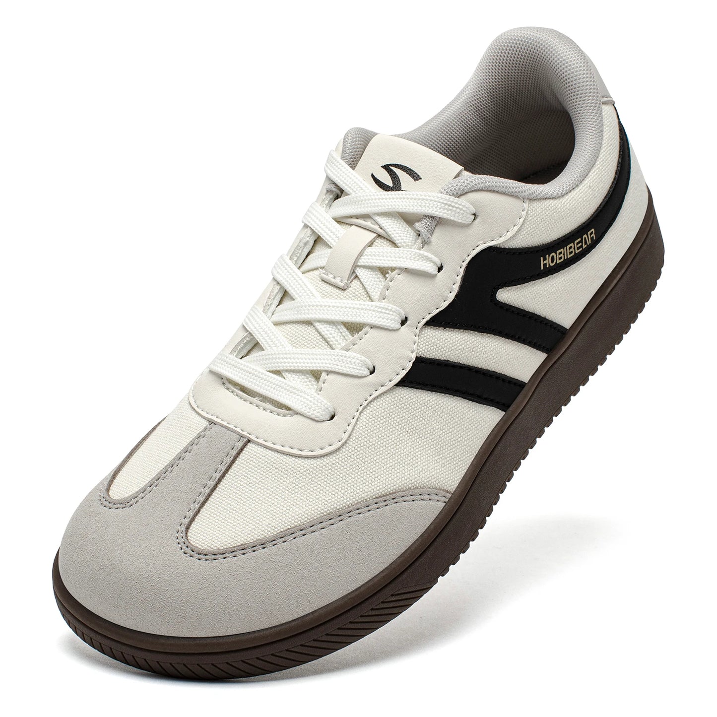Hobibear Wide Toe Box Sneakers – Minimalist Lace-Up Casual Walking Shoes