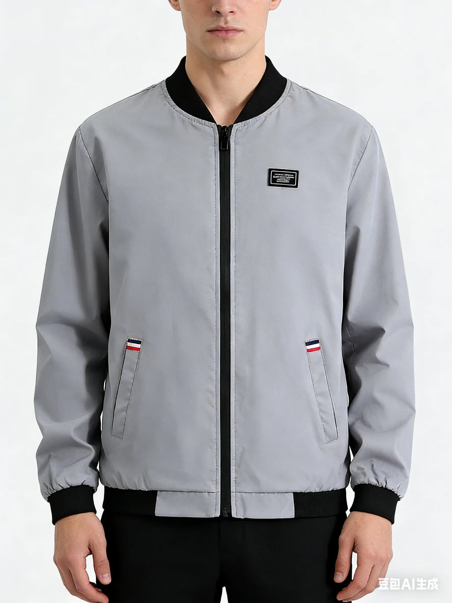 Men's Casual Zip-Up Jacket – Lightweight Windproof Coat