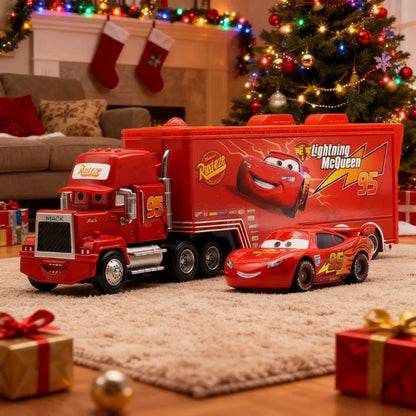 Disney Pixar Cars Mack Truck & Racing Car Diecast Model Set – Kids Gift