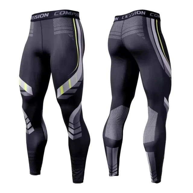 Men's Compression Leggings – Gym Training Tights & Sports Pants