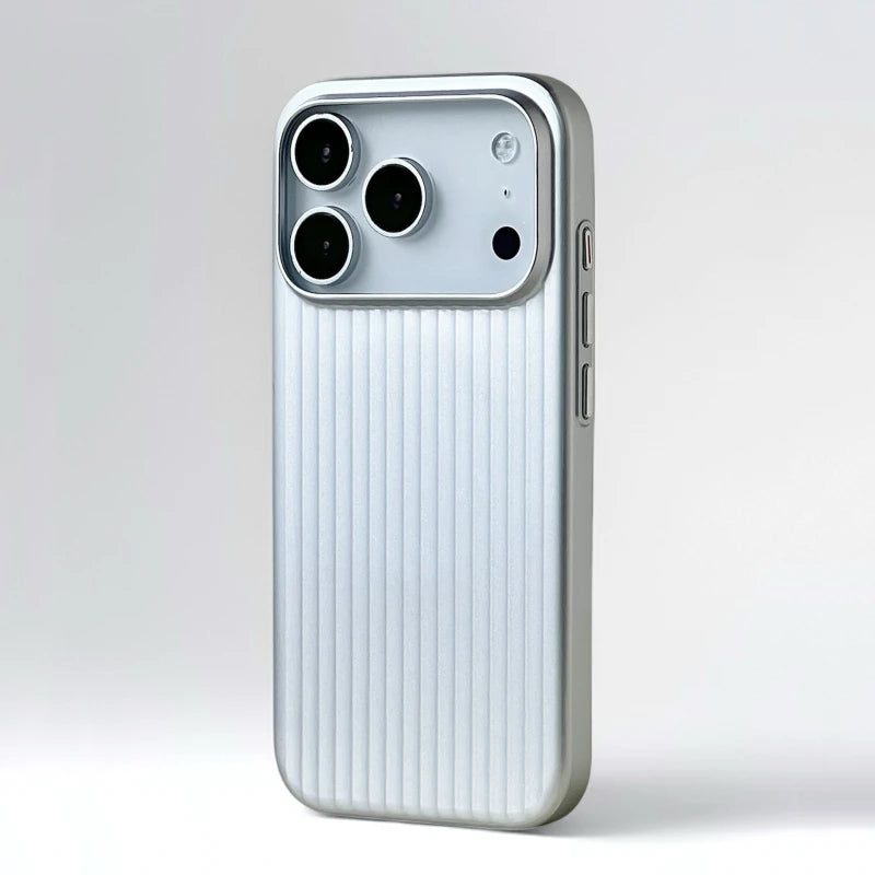 Plating Luggage Stripes Magsafe Phone Case Iphone 18 17 16 15 14 Pro Max Shockproof Wireless Charge