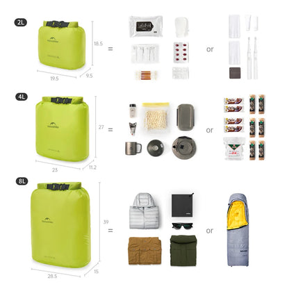Naturehike Waterproof Dry Bag – Lightweight Roll Top Storage Sack