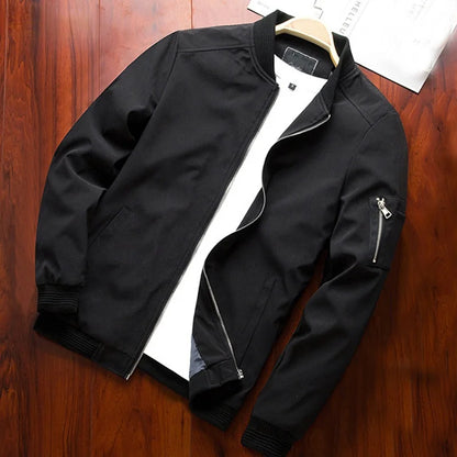 Men's Slim Fit Bomber Jacket – Lightweight Windbreaker Coat