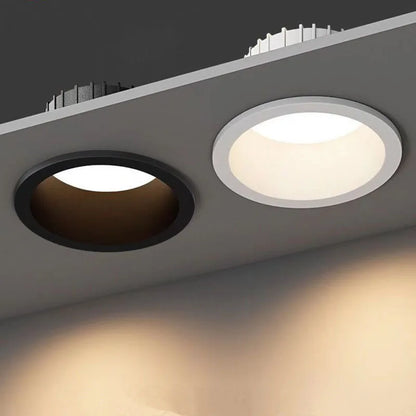Round Anti-Glare Led Smd2835 Recessed Downlights 7w 10w Hole Size 7cm Ceiling Lamp Spotlights Indoor