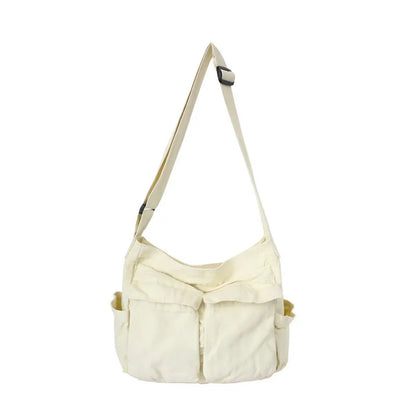 Canvas Crossbody Shoulder Bag – Large Capacity Retro Messenger Bag