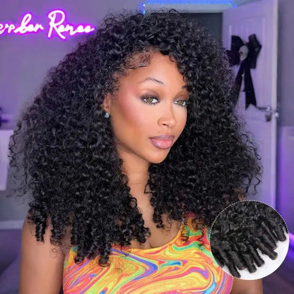 13x4 HD Lace Front Wig Burmese Curly Human Hair Pre Plucked