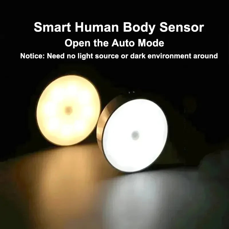 Homefish Motion Sensor Led Night Light Usb Rechargeable Wireless Closet Lamp Kitchen Cabinet