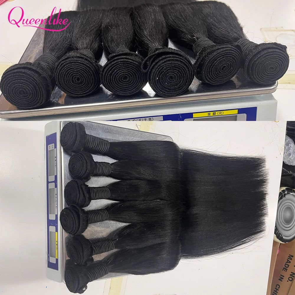 Queenlike 30 Inch Human Hair Bundles Brazilian Raw Weave 1