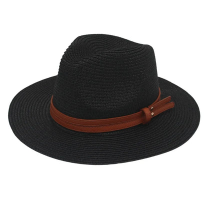 Straw Panama Sun Hat – Wide Brim Unisex Beach Hat