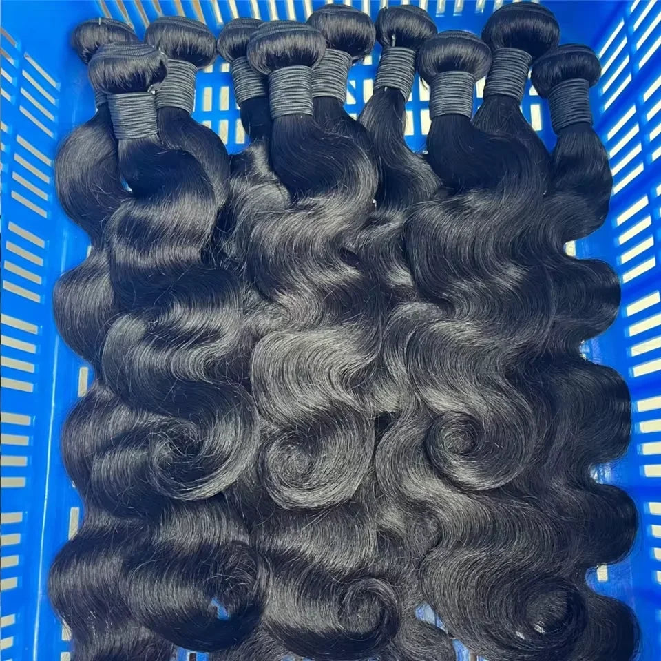Peruvian Human Hair Bundles Body Wave 26 28 30 Inch Virgin 3 4 Women Sew Quick Weave Raw Extensions