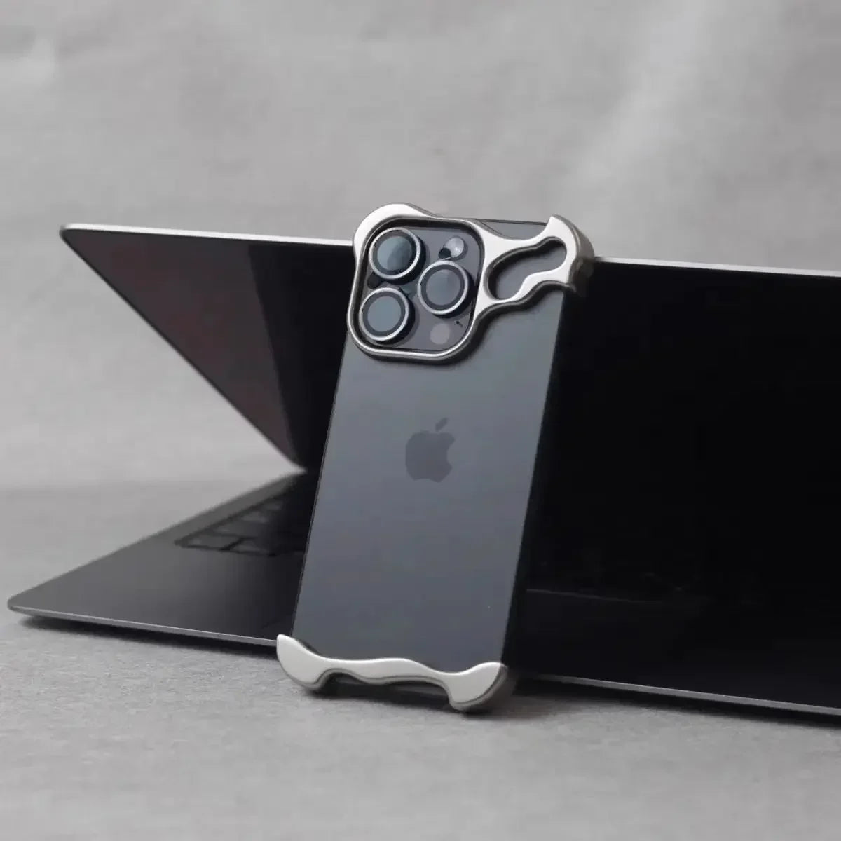Irregular Metal Bumper Phone Case Iphone Air 13 14 15 16 17 18 Pro Max Plus Lens Film Protect Bare
