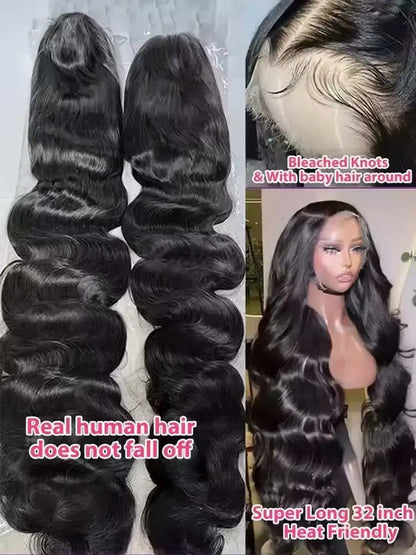 40 42 Inch 250 Wear Go Glueless Wigs Body Wave Human Hair 13x4 13x6 Wet Wavy Hd Lace Frontal Women
