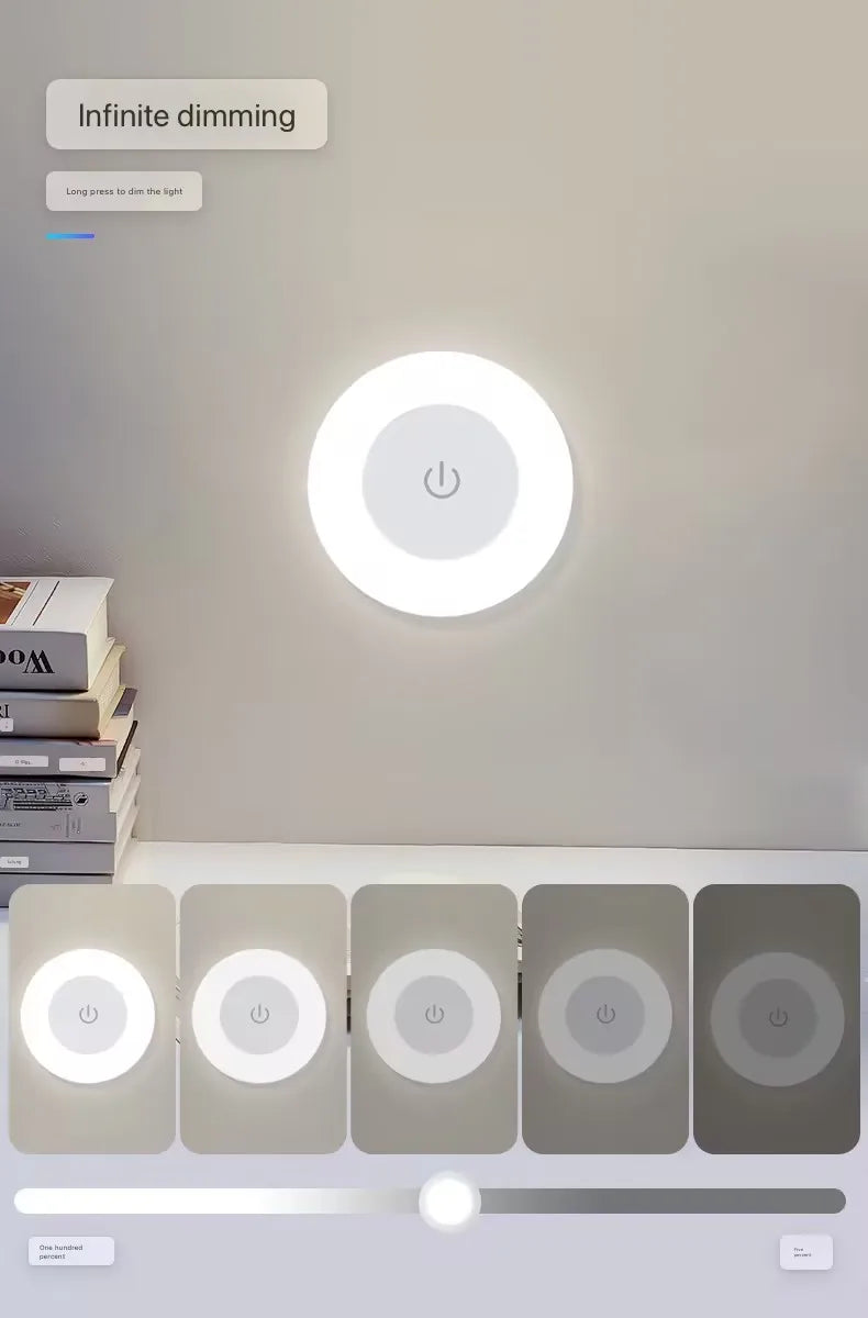 Energy Saving Led Touch Sensor Night Lights Usb Rechargeable Magnetic Wall Light Room Aisle Bedroom