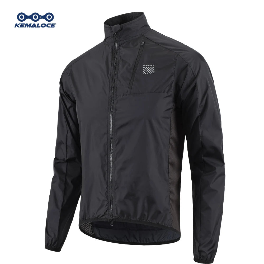 Men's Windproof Cycling Jacket – Ultralight Long Sleeve Bike Jersey