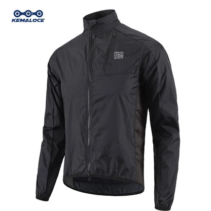 Men's Windproof Cycling Jacket – Ultralight Long Sleeve Bike Jersey