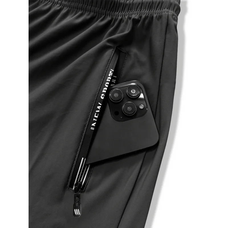 Men's Slim Fit Jogger Track Pants with Zip Pockets