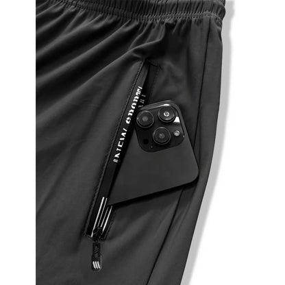 Men's Slim Fit Jogger Track Pants with Zip Pockets