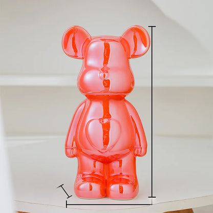 17 27 Cm Aesthetic Bear Brick Ceramic Statue Teddy Decor Action Figure Sculptures Ornament Room Home