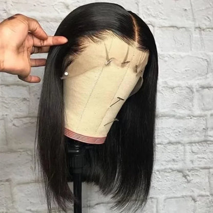 Bob Wig Human Hair – 13x4 HD Lace Front, Short Straight, 200% Density